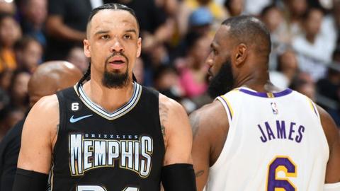 Kubet phát hành Dillon Brooks phóng ra để sút vào háng của LeBron James
